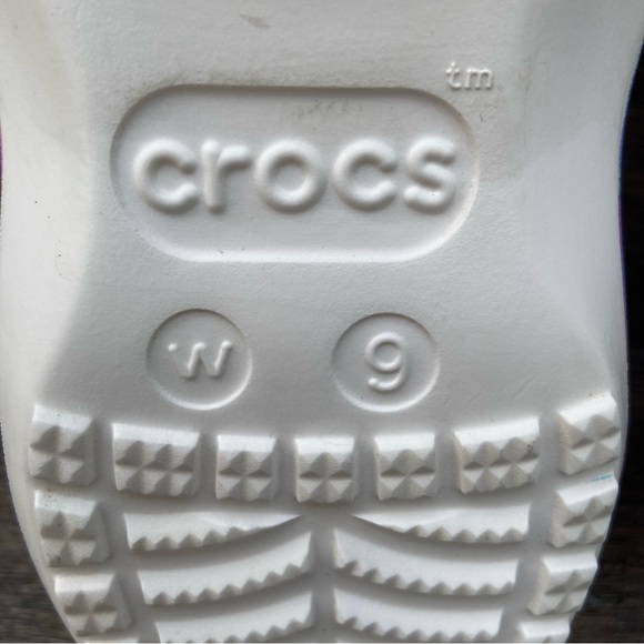 CROCS WOMEN'S CLASSIC PLATFORM TIE-DYE Mules US 9 GRAPHIC CLOG Comfort shoes - Picture 8 of 8